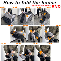 LUCKITTY Portable Cat Playpen open entrance demonstrates easy access for cats.