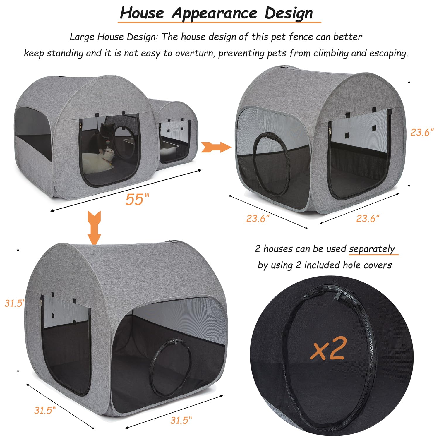 LUCKITTY portable cat playpen outdoor use demonstrates versatile indoor/outdoor setup