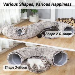 LUCKITTY Soft center moon-mat provides a comfortable resting spot after activity