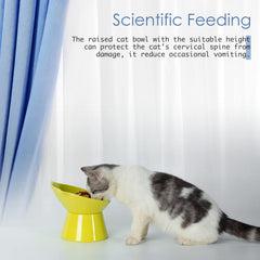 LuckyPots cat bowls anti-vomiting design supports gentle swallowing during meals.
