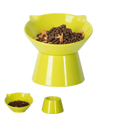LuckyPots detachable elevated cat bowls: tilt design for comfortable feeding and whisker relief.