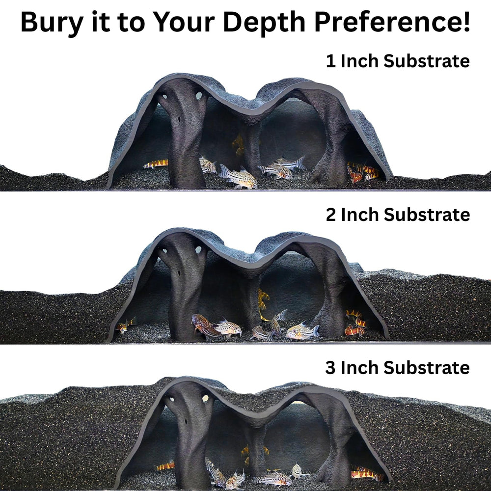 Lucky Critter Aquarium Safe Plastic Cave—smooth texture that's fish-friendly.