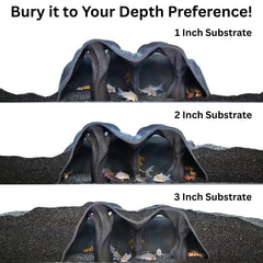 Lucky Critter Aquarium Safe Plastic Cave—smooth texture that's fish-friendly.