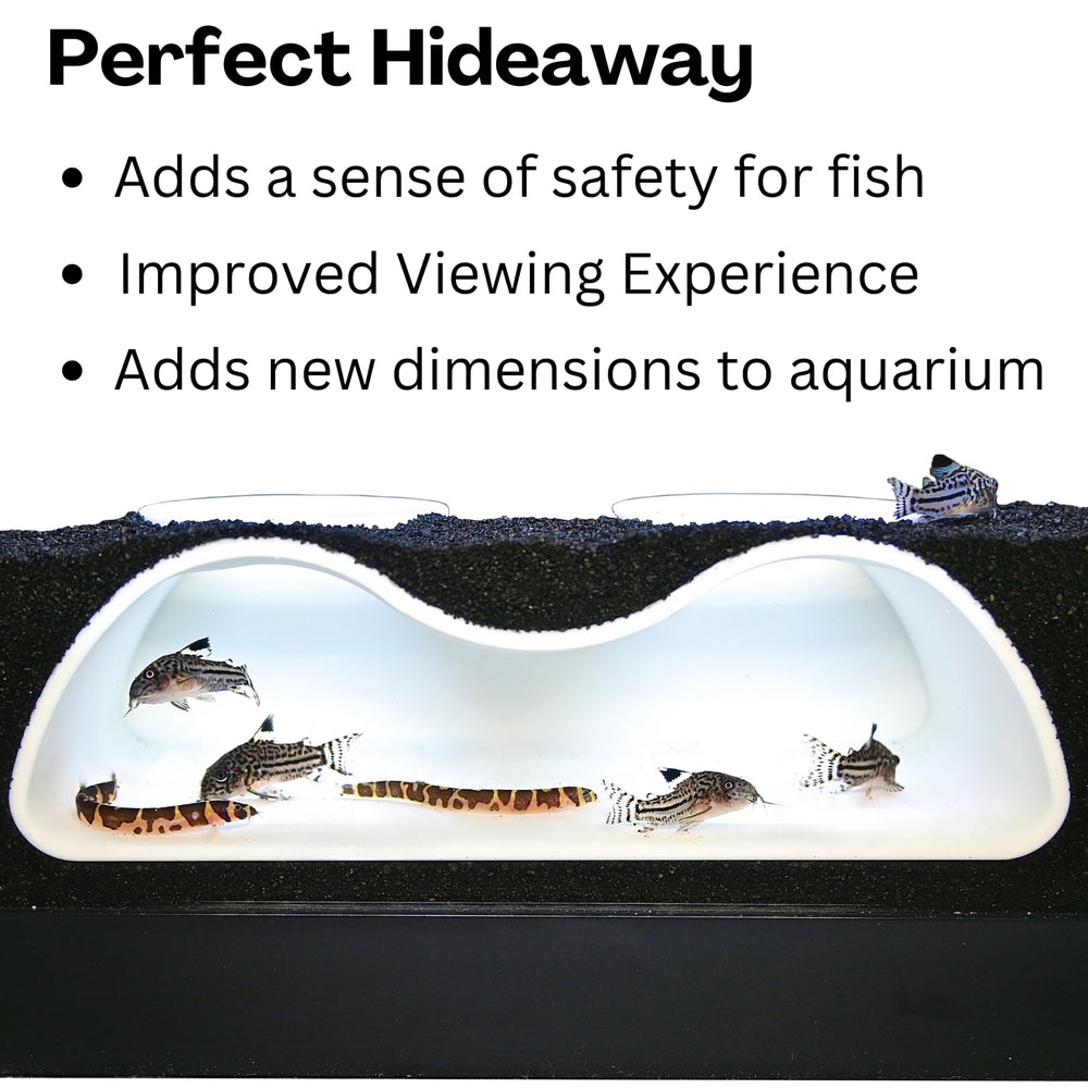 Lucky Critter aquarium-safe plastic tunnel sinks on its own for easy placement.