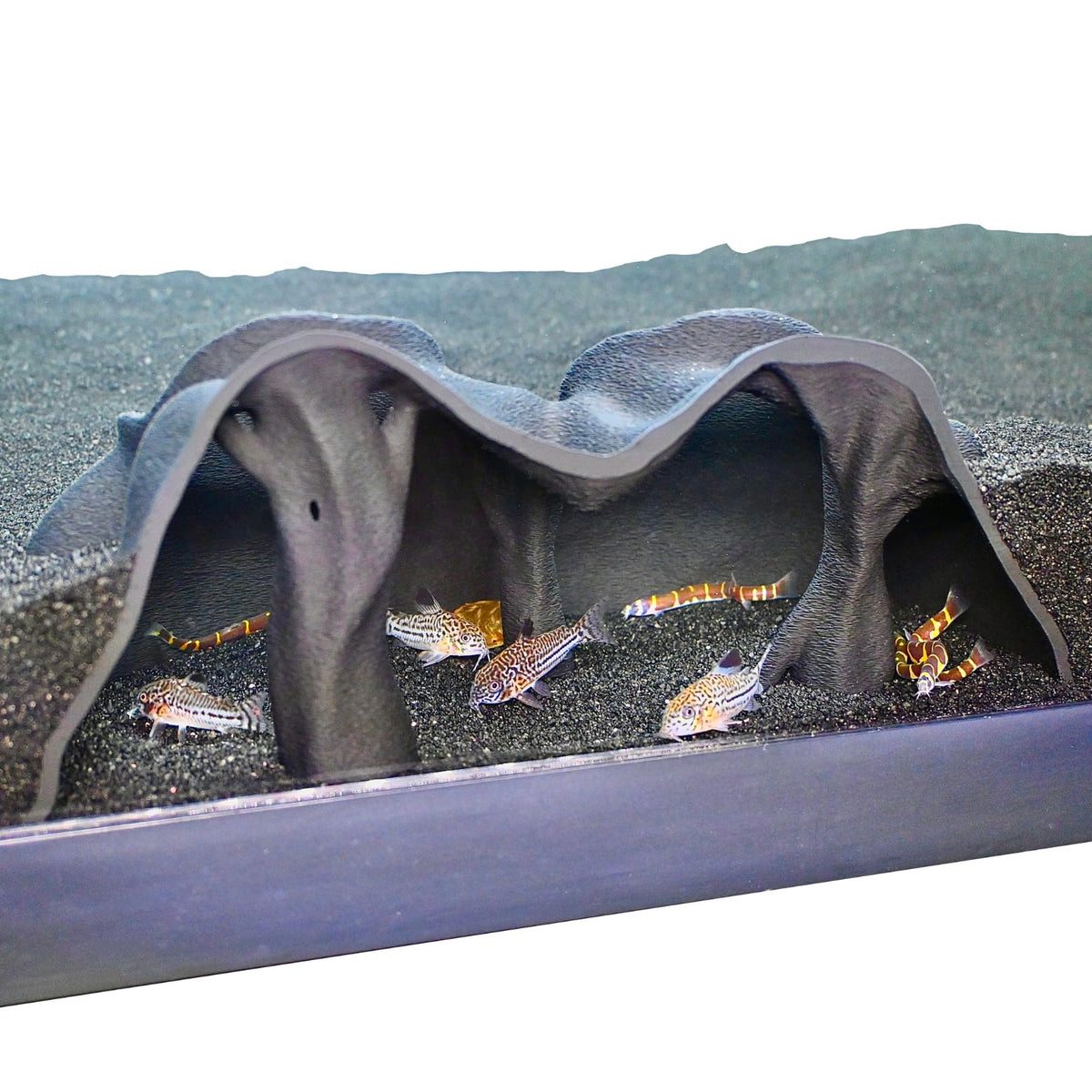 Lucky Critter Aquarium Underground Cave with Mangrove Tree—natural hideaway and enhanced viewing of fish.