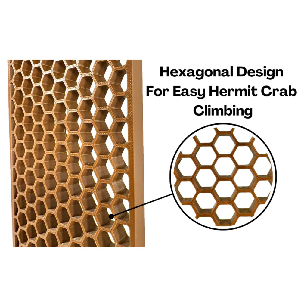 Lucky Critter Hermit Crab Ladder hex design closeup emphasizes grip-friendly rungs