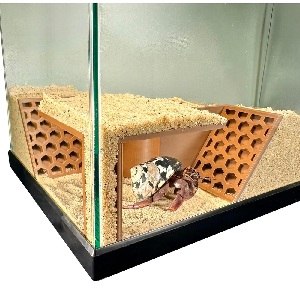 Lucky Critter Hermit Crab Underground Cave Corner view demonstrates climbing and exploration enrichment.