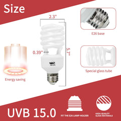 LUCKY HERP 26W UVB desert lamp setup shows easy installation and placement