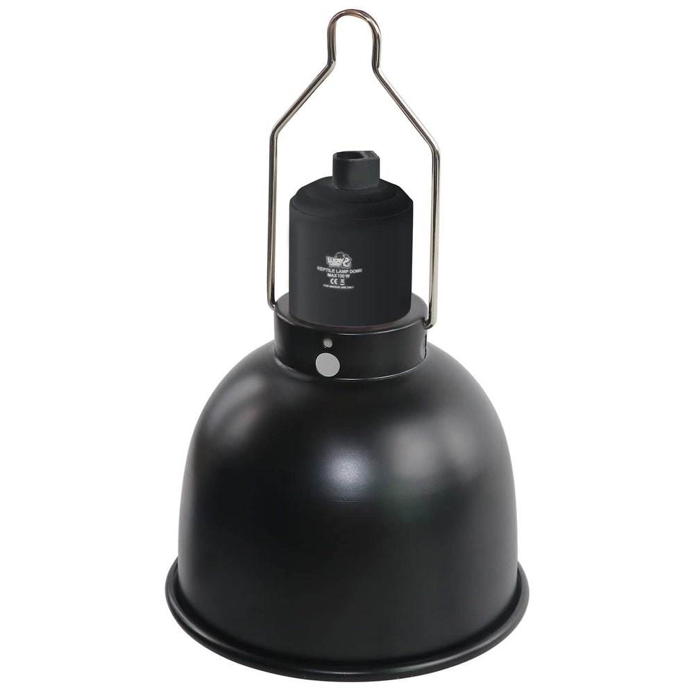 LUCKY HERP Aluminum 5.5inch Shallow Dome Fixture with reflective surface for UVB boost