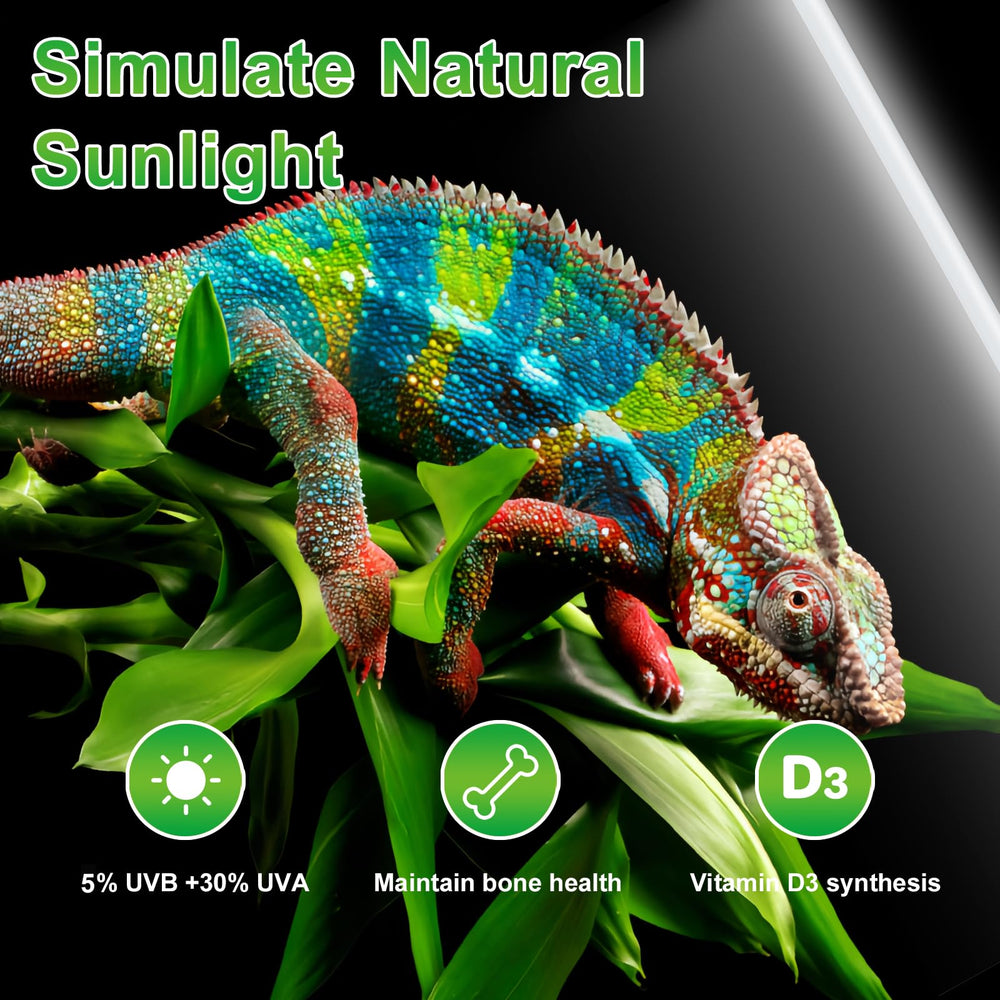Lucky Herp brighter-glow T8 UVB 15W lamp enhances natural basking zones for reptiles