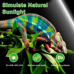 Lucky Herp brighter-glow T8 UVB 15W lamp enhances natural basking zones for reptiles