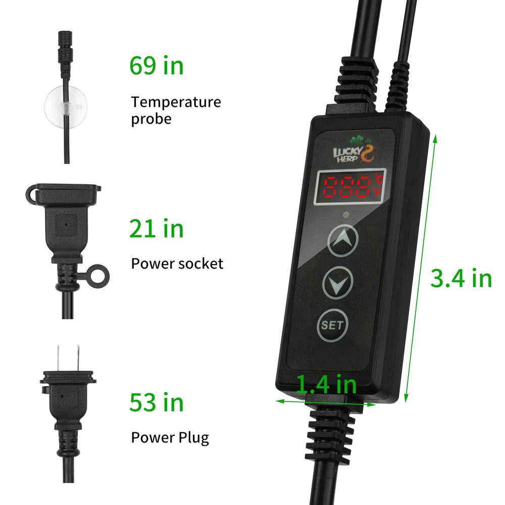 LUCKY HERP setup buttons simplify temperature programming