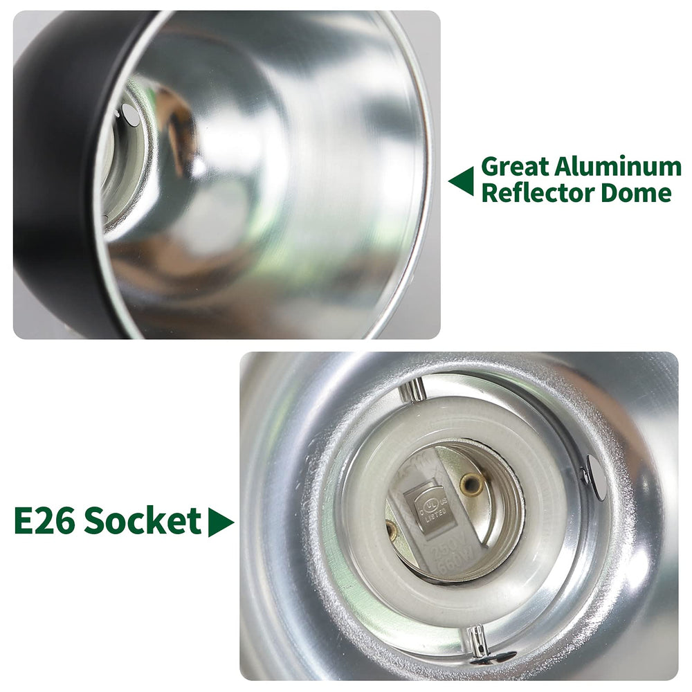 LUCKY HERP E26 ceramic lamp-cap enables secure, versatile heat and UV lighting