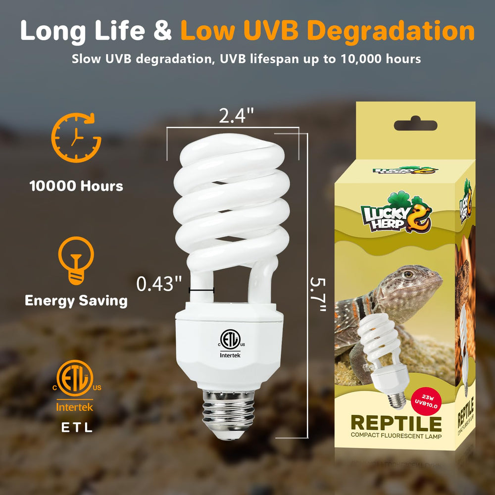 LUCKY HERP e26-lamp-base compatibility simplifies installation on standard sockets.
