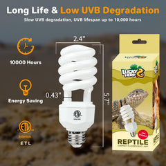 LUCKY HERP e26-lamp-base compatibility simplifies installation on standard sockets.