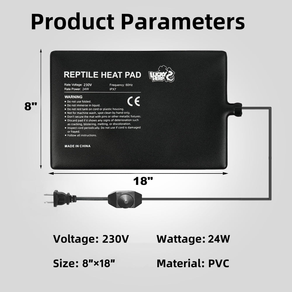 LUCKY HERP fast heating operation captures quick warm up for immediate activity.