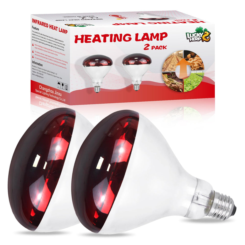 Lucky Herp heat lamp 250w chickens heats coop efficiently for warmth