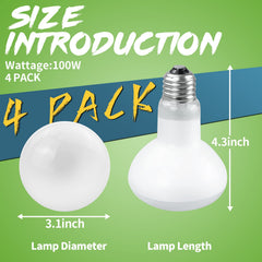 LUCKY HERP heat lamp bulb with E26 base ensures steady daytime warmth.