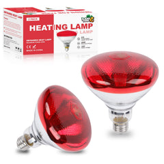 LUCKY HERP infrared heat lamp 250W bulb delivers quick warmth for chicks.