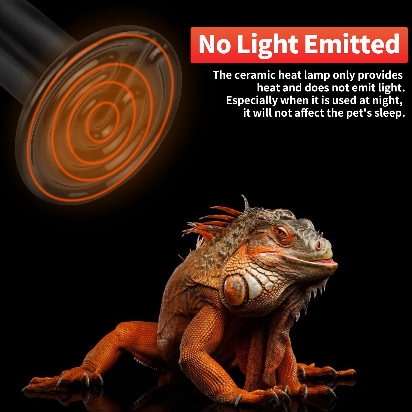 LUCKY HERP no-light ceramic bulb preserves day/night cycles