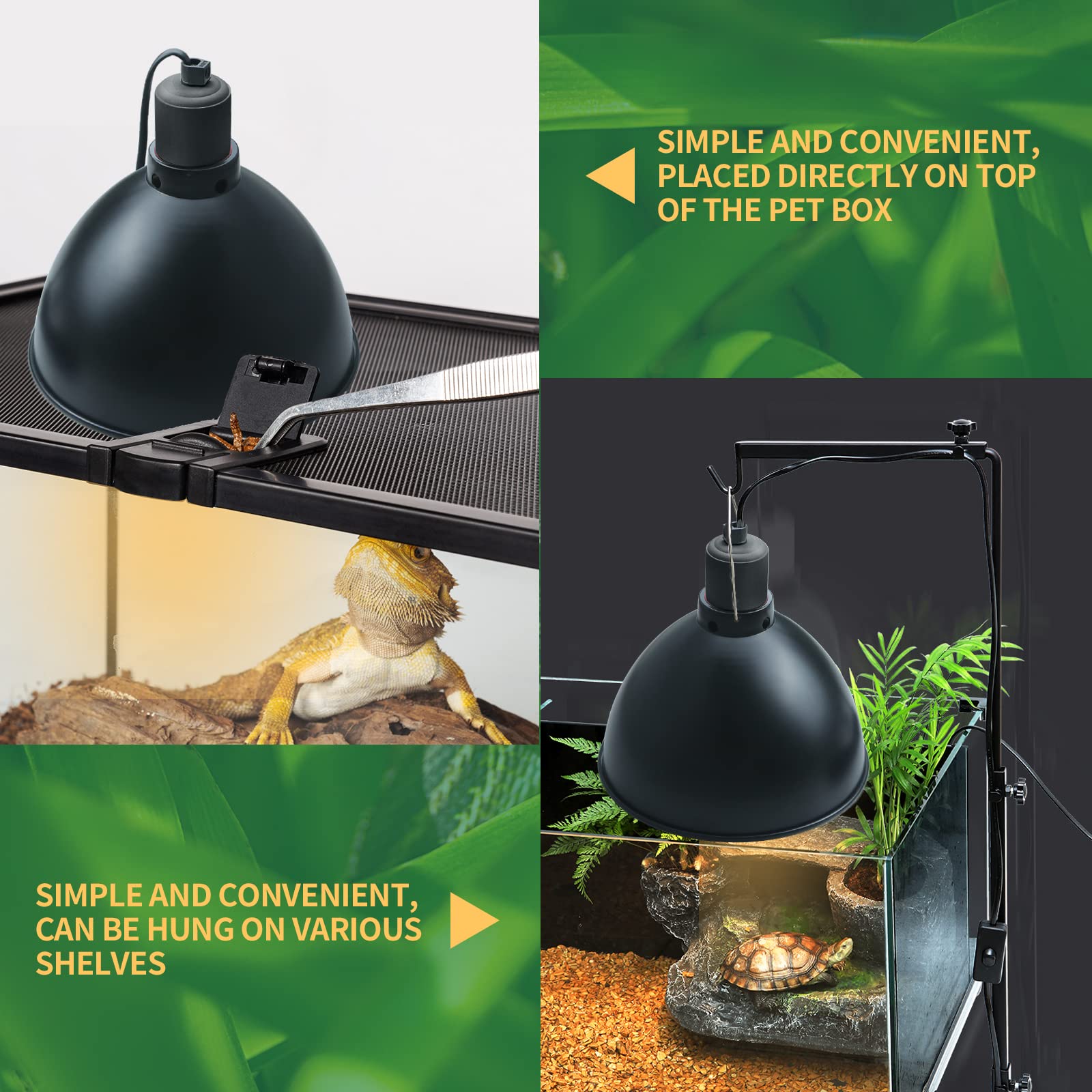 Lucky Herp 180 cm power cord offers flexible placement for reptile setups
