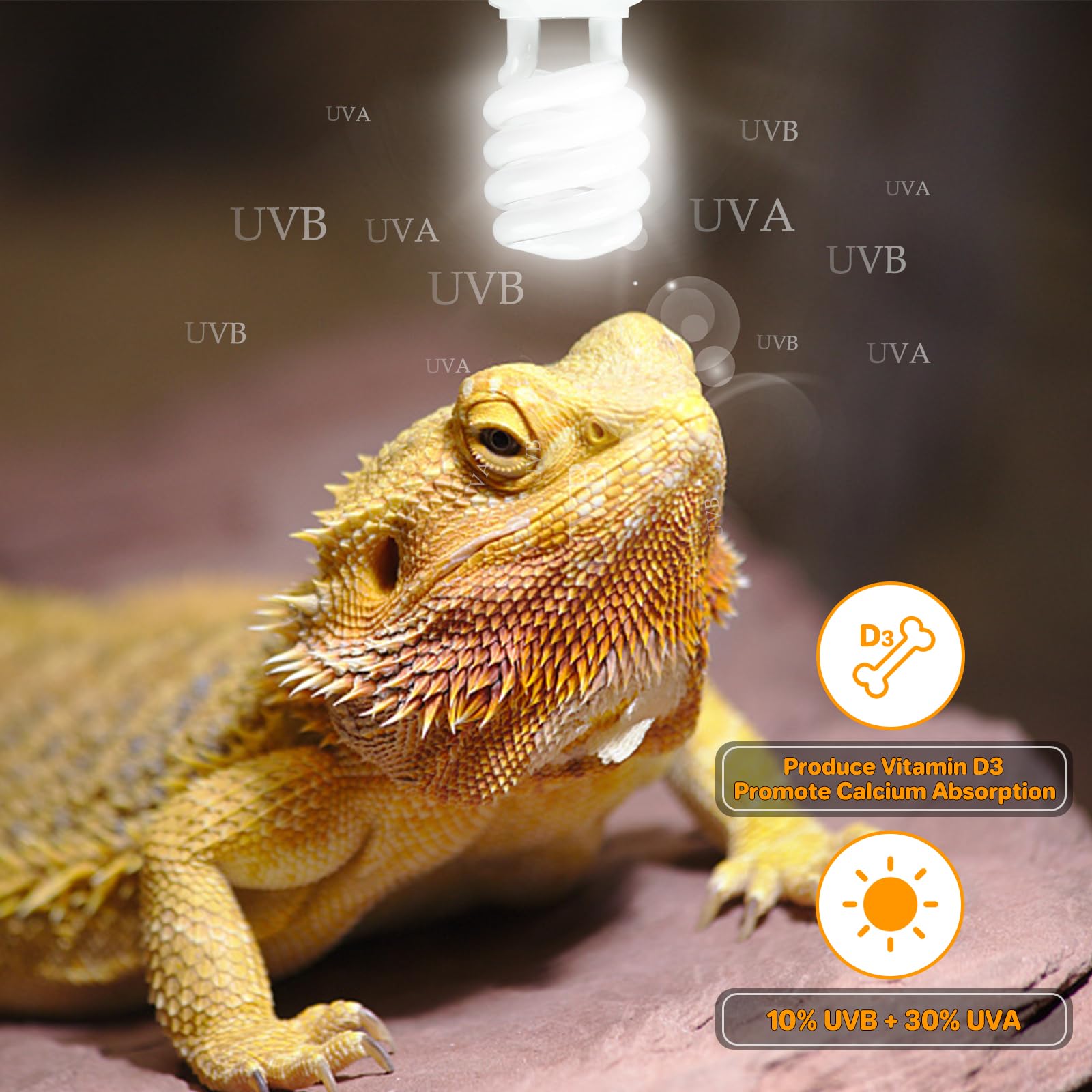 LUCKY HERP reptile-care-essentials highlights long UVB life of up to a year.
