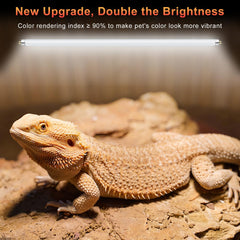 Lucky Herp T5 UVB lamp simulates natural sunlight with UVB and UVA.
