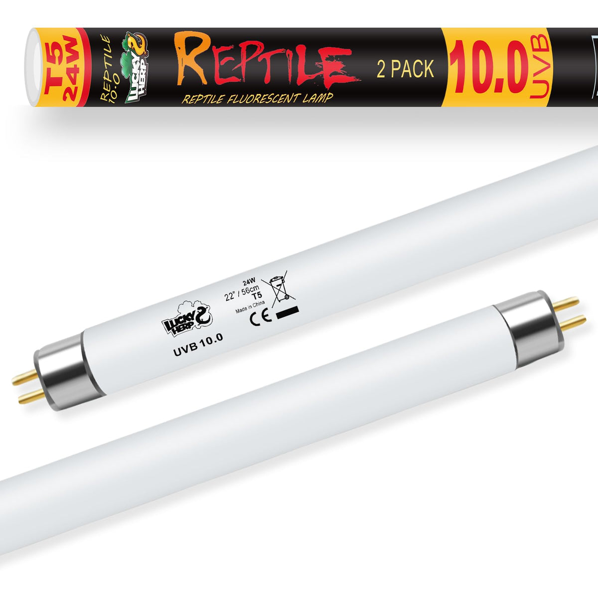 Lucky Herp T5 UVB lamp wide illumination for large terrariums and active reptiles.