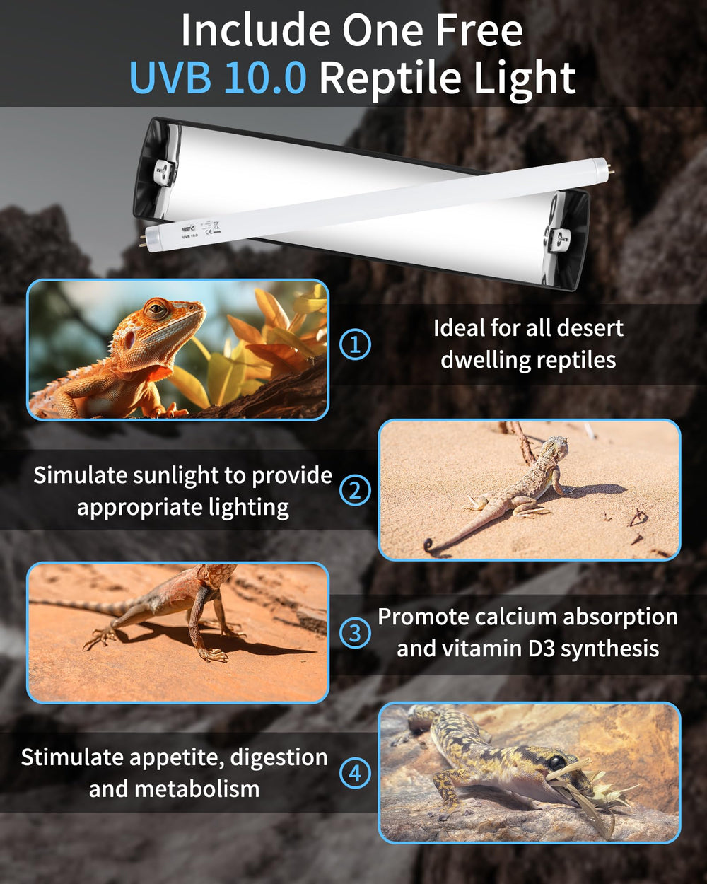 LUCKY HERP T8 kit safety plastic casing emphasizing flame-retardant design
