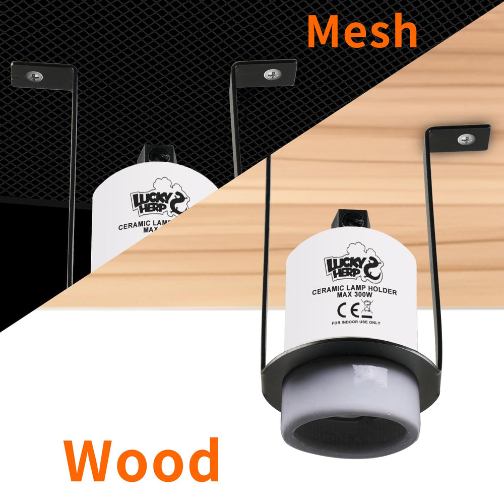 LUCKY HERP heat lamp holder compatible with ceramic UVB and infrared bulbs