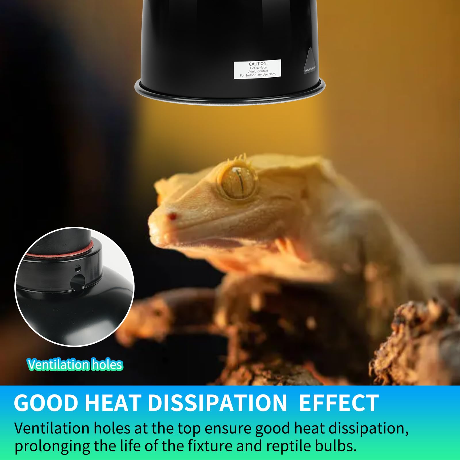 LUCKY HERP top cooling holes: improved ventilation to prevent overheating