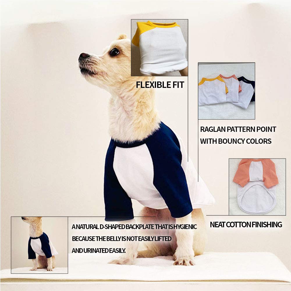 Lucky Petter dog cotton shirt elastic fit image highlights stretch for sensitive dogs