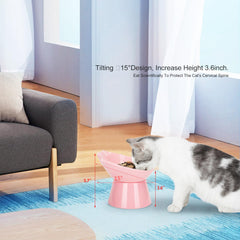 LuckyPots whisker-friendly eating bowl supports comfortable meals.