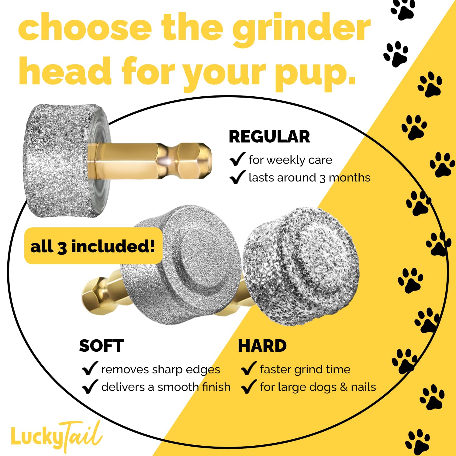 LUCKY TAIL hard head powers through thick nails