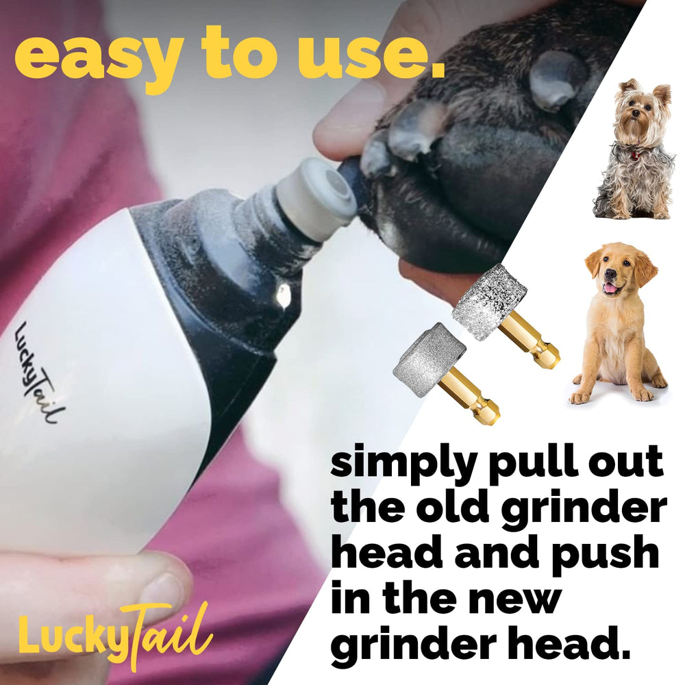 Lucky Tail washable safe heads stay hygienic for home grooming sessions.