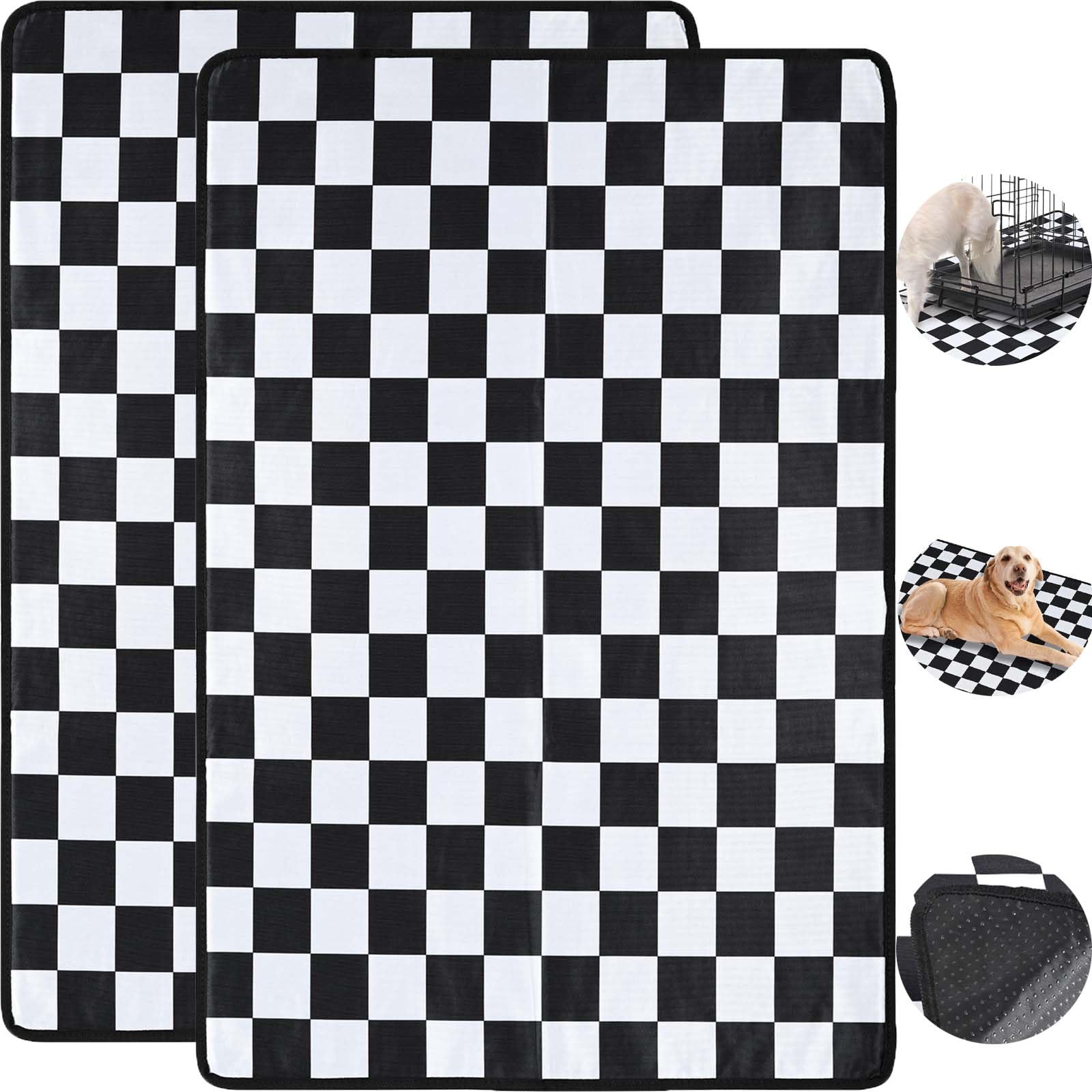 Luckyiren washable puppy pee pad four-layer top-detail highlighting durability and spill containment