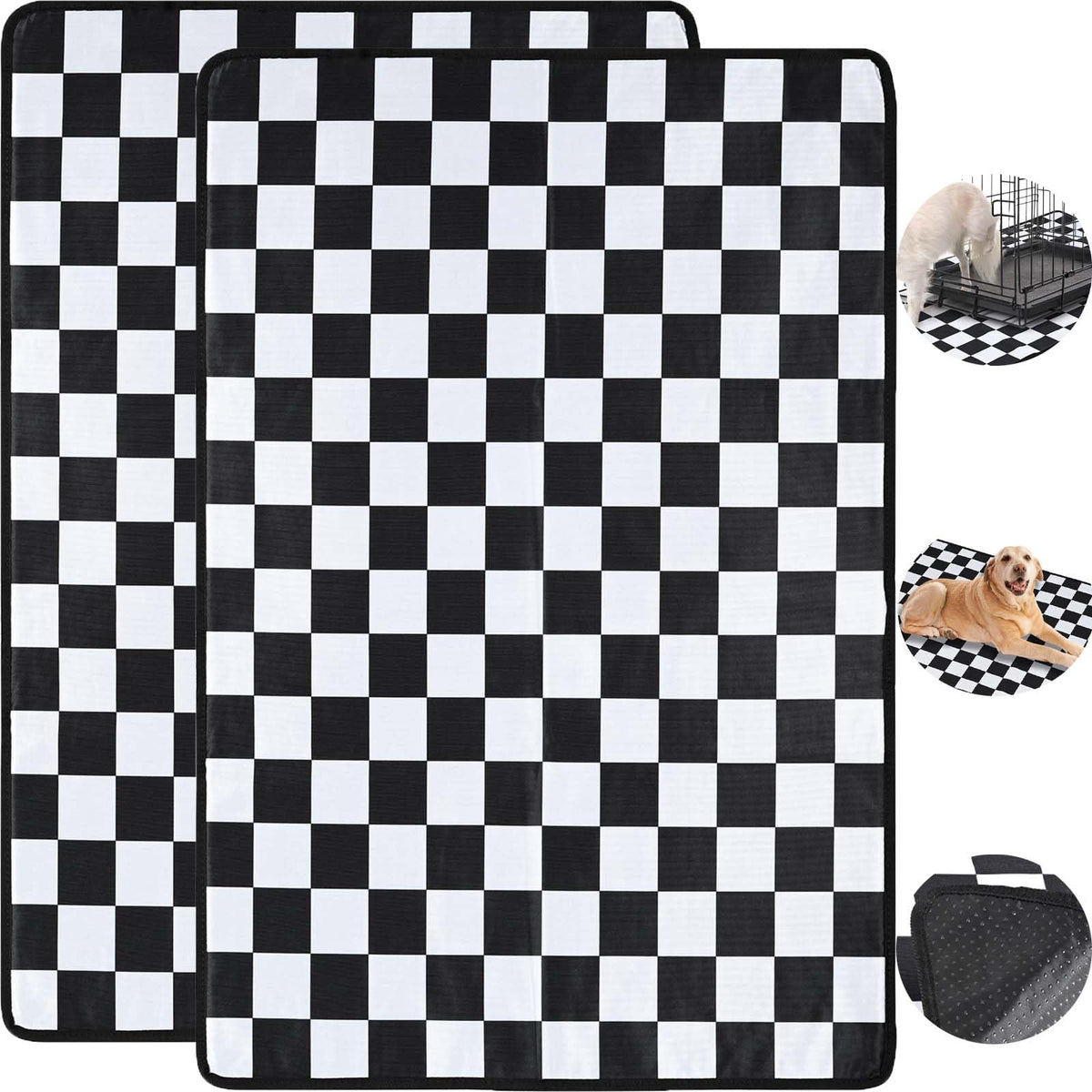 Luckyiren washable puppy pee pad four-layer top-detail highlighting durability and spill containment