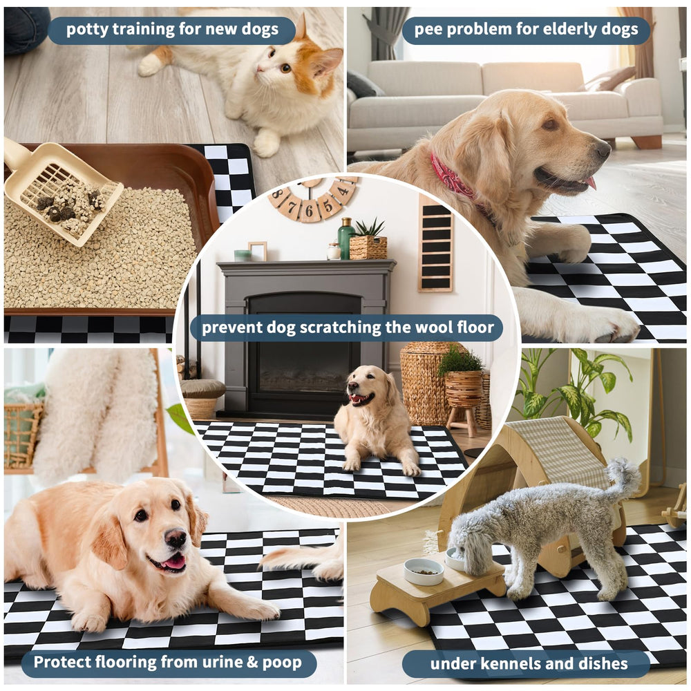 Luckyiren washable puppy pee pad multi-room versatility suitable for crates, bowls, cars, and carriers