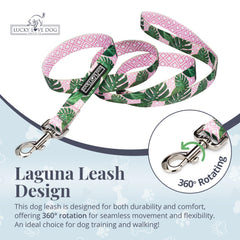 Lucky Love Dog Laguna leash shows 5ft length for controlled small-dog outings