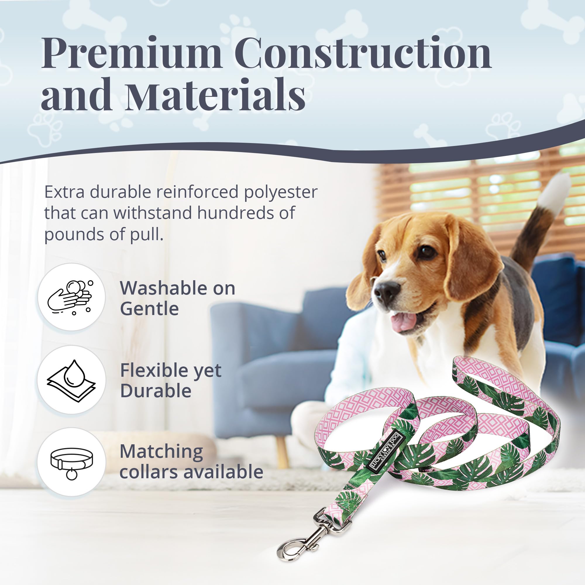 Lucky Love Dog Laguna leash small-dog fit supports tiny pets