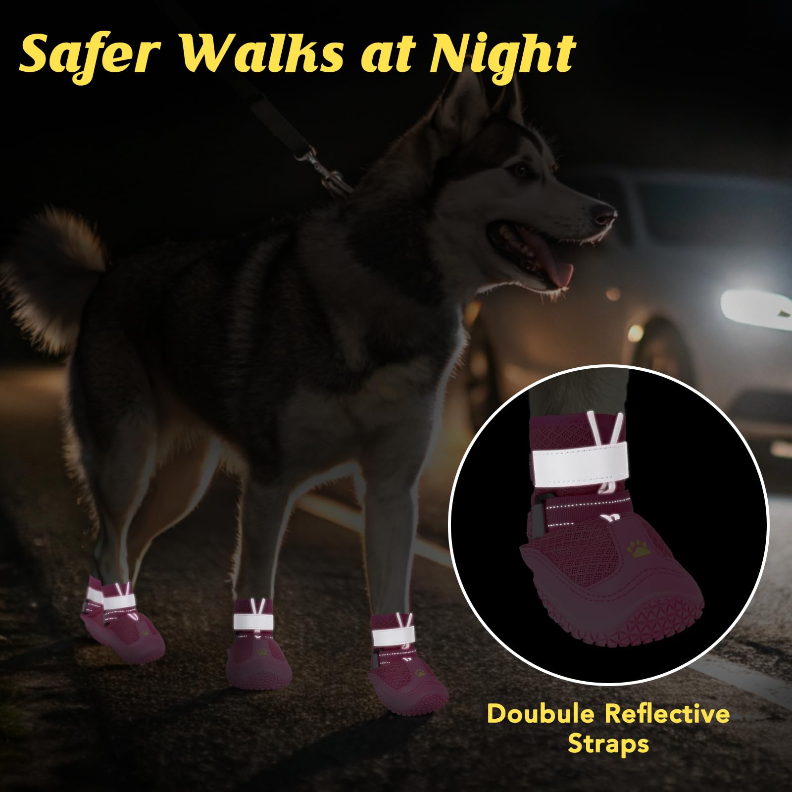 LUCKYPAW botas-perro-invierno-nieve, protege patas en clima frío.