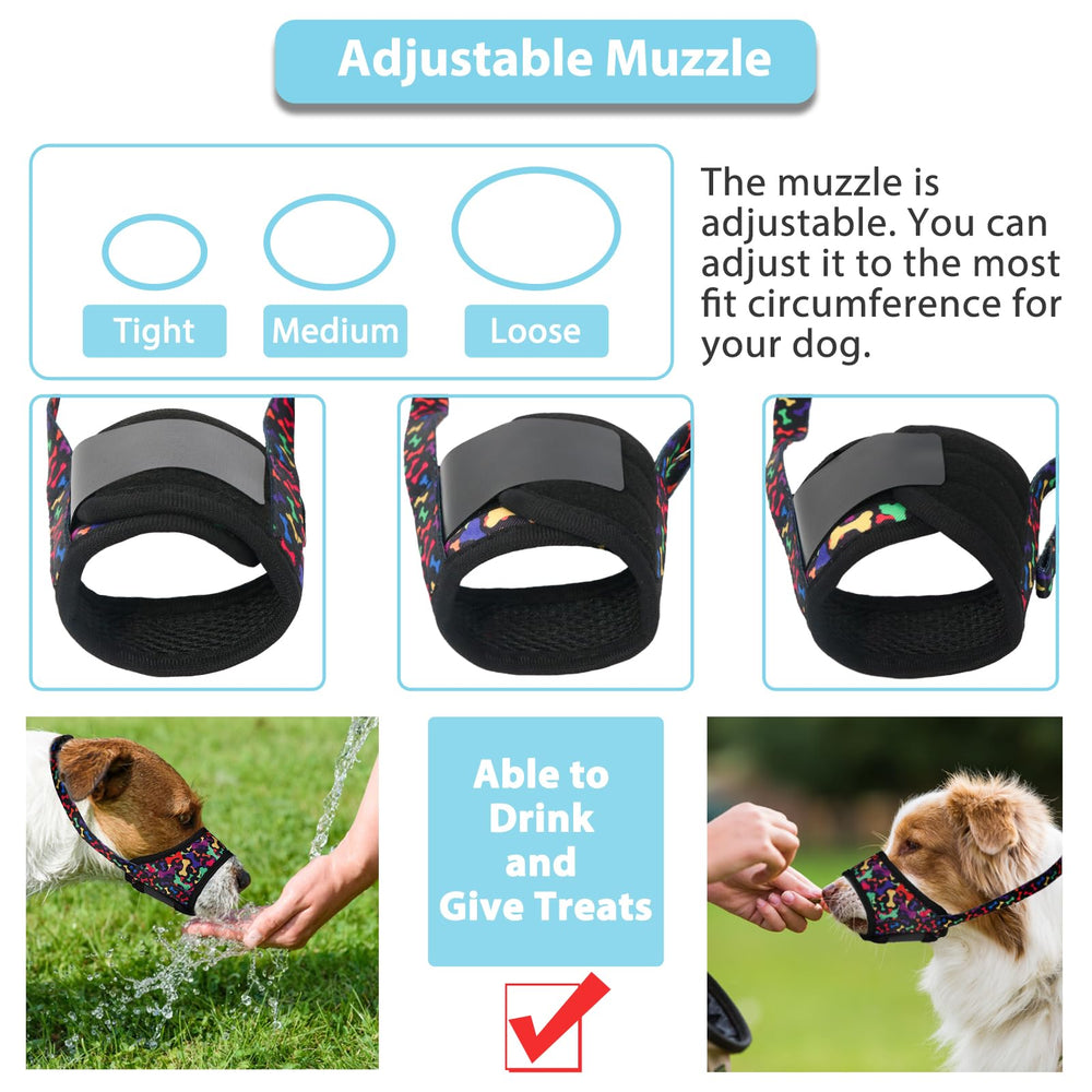 LUCKYPAW patterned muzzle helps social interactions feel friendlier.