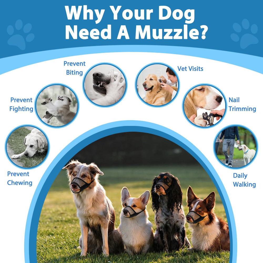 LUCKYPAW soft-mouth-cover allows drinking and panting during wear.