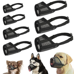 Luckypaw 7-piece muzzle pack shows adjustable sizing for comfortable grooming