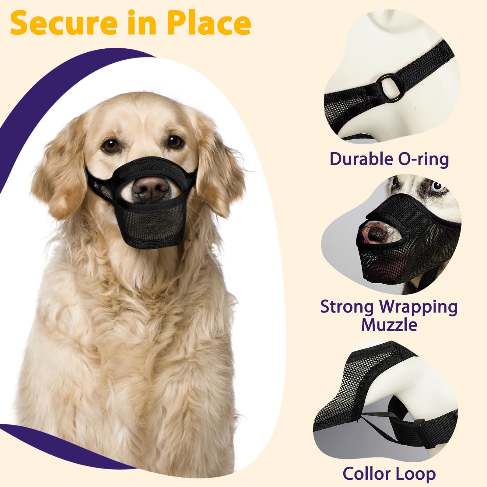 LUCKYPAW Dog Muzzle allows water access while wearing.
