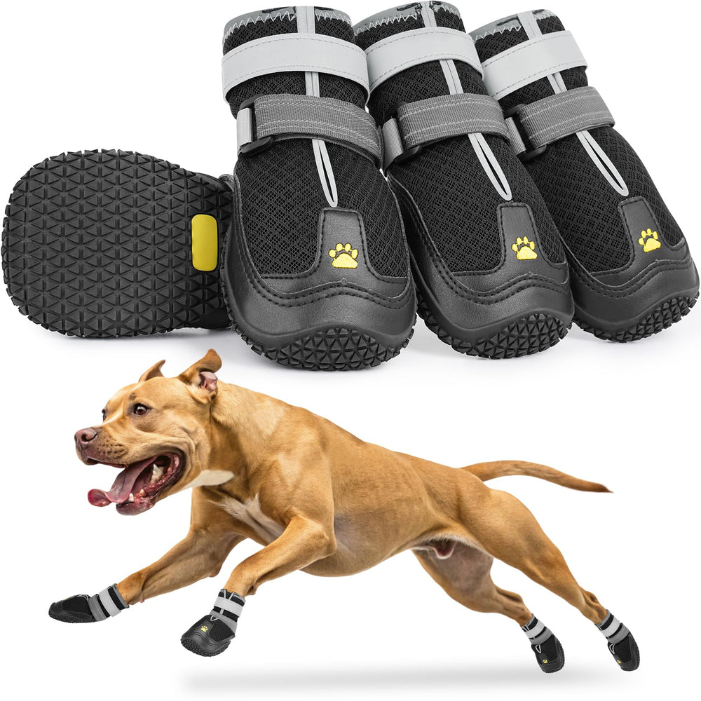 LUCKYPAW dog shoes size measure guide demonstrates proper paw fit.
