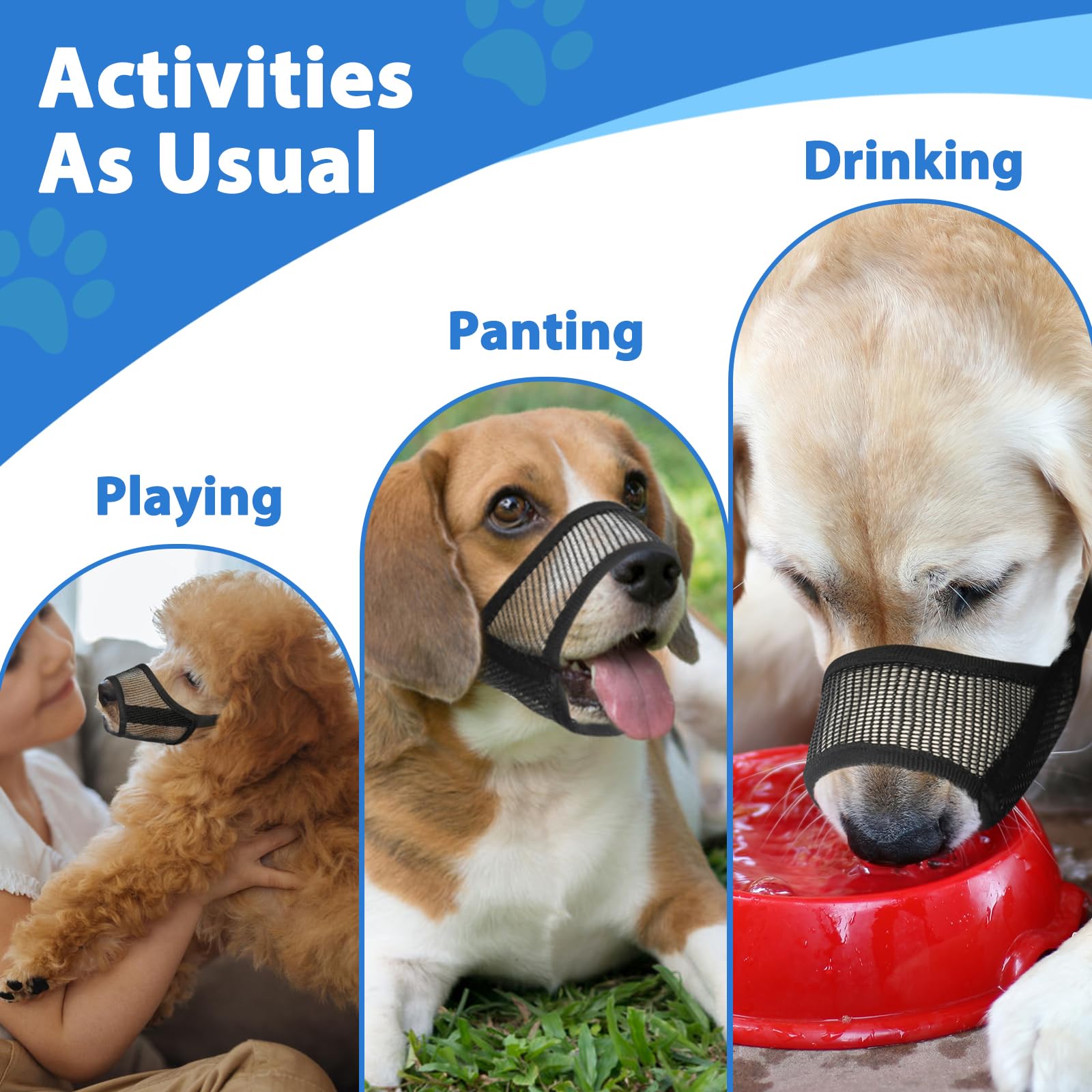 LUCKYPAW lightweight soft-muzzle minimizes discomfort during use.