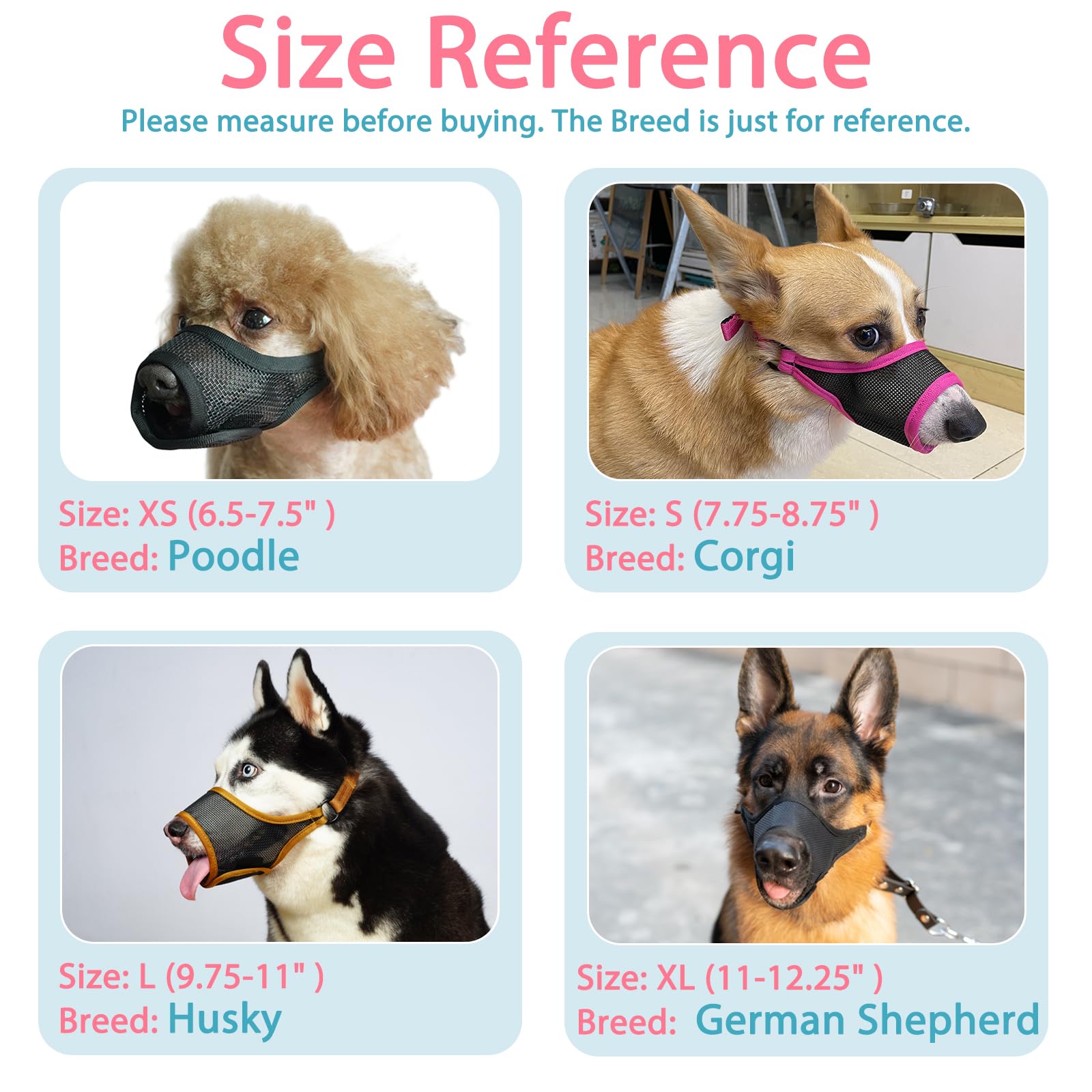 LUCKYPAW Muzzle diseño ligero para entrenamientos sin molestias.