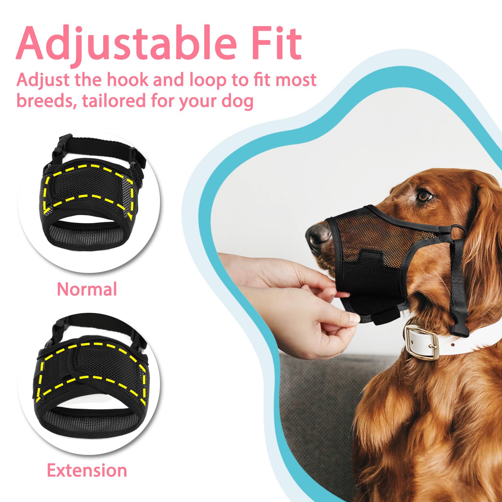 LUCKYPAW Muzzle talla XL para hocico de 28-31 cm.