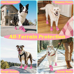 LUCKYPAW botas con dos correas reflectivas para seguridad nocturna.